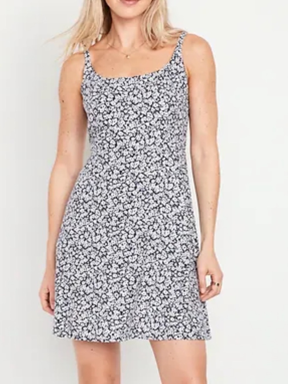 Old Navy Fit & Flare Cami Mini Dress in  Navy Floral size Medium